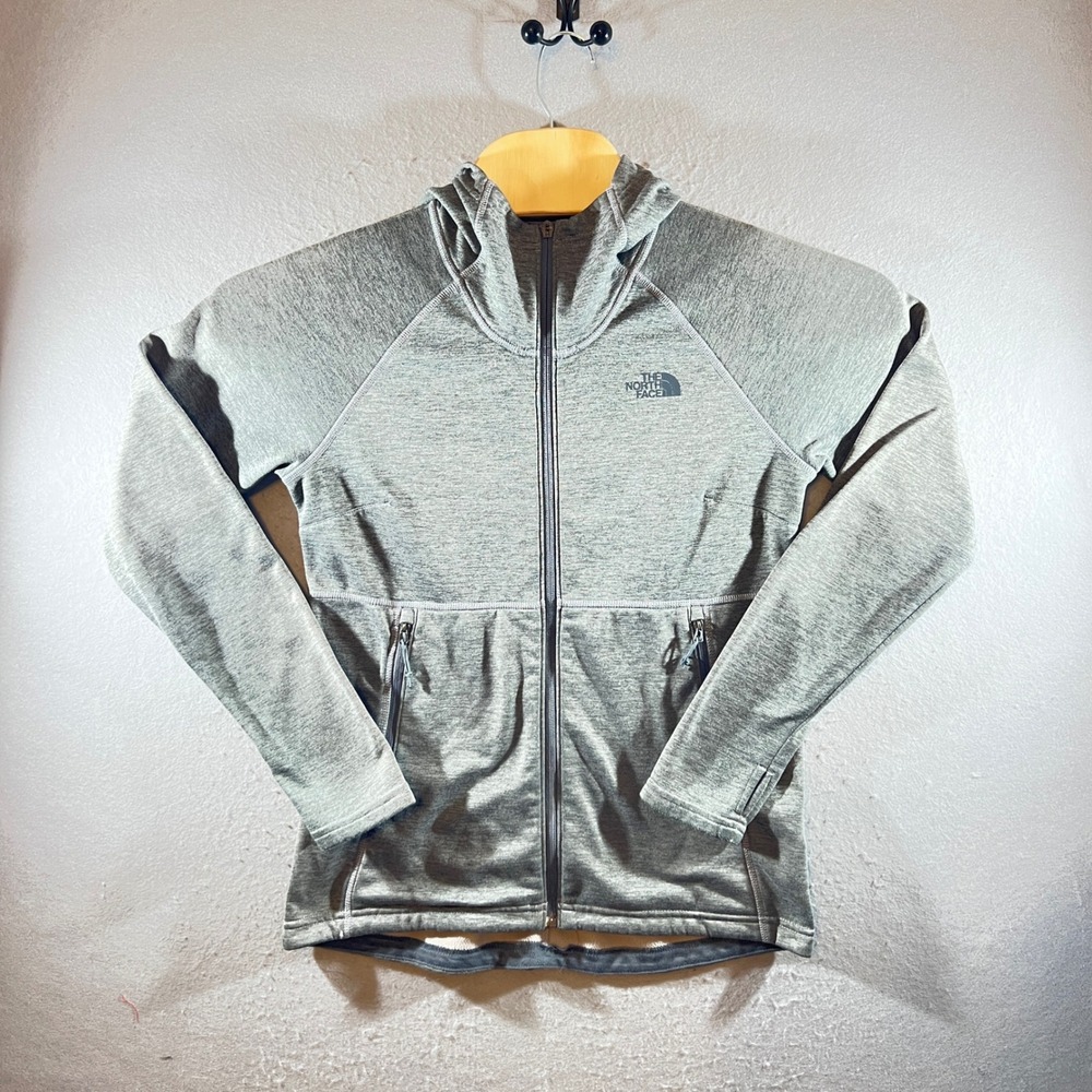 1206 | The North Face Heathered Grey Full Zip Fleece Hoodie Womens S